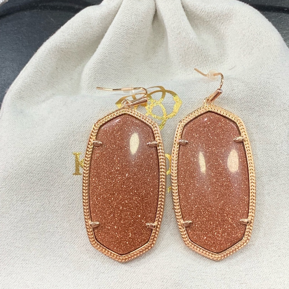 Kendra Scott Rose Gold Danielle Earrings in Goldstone! Not available online!